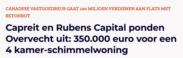Capreit en Rubens verdienen aan schhimmelwoningen