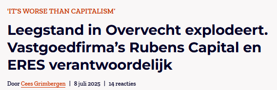 Beleggers verantwordelijk voor leegstand Overvecht