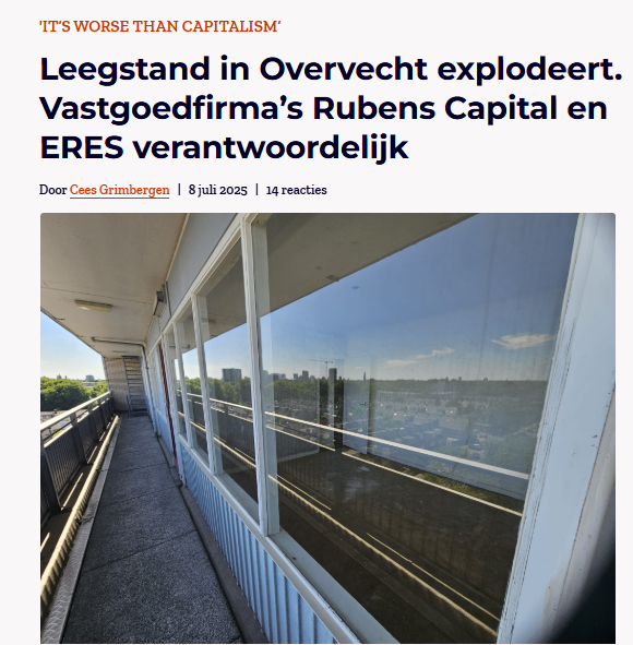 Leegstand door vastgoedfirma's: It's worse than capitalism